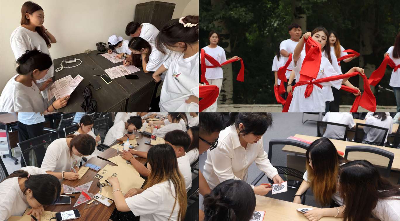 师生们在一件件实物